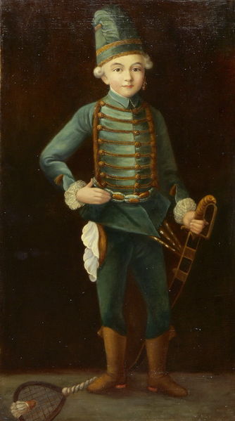 Portrat eines Jungen in Husarenuniform